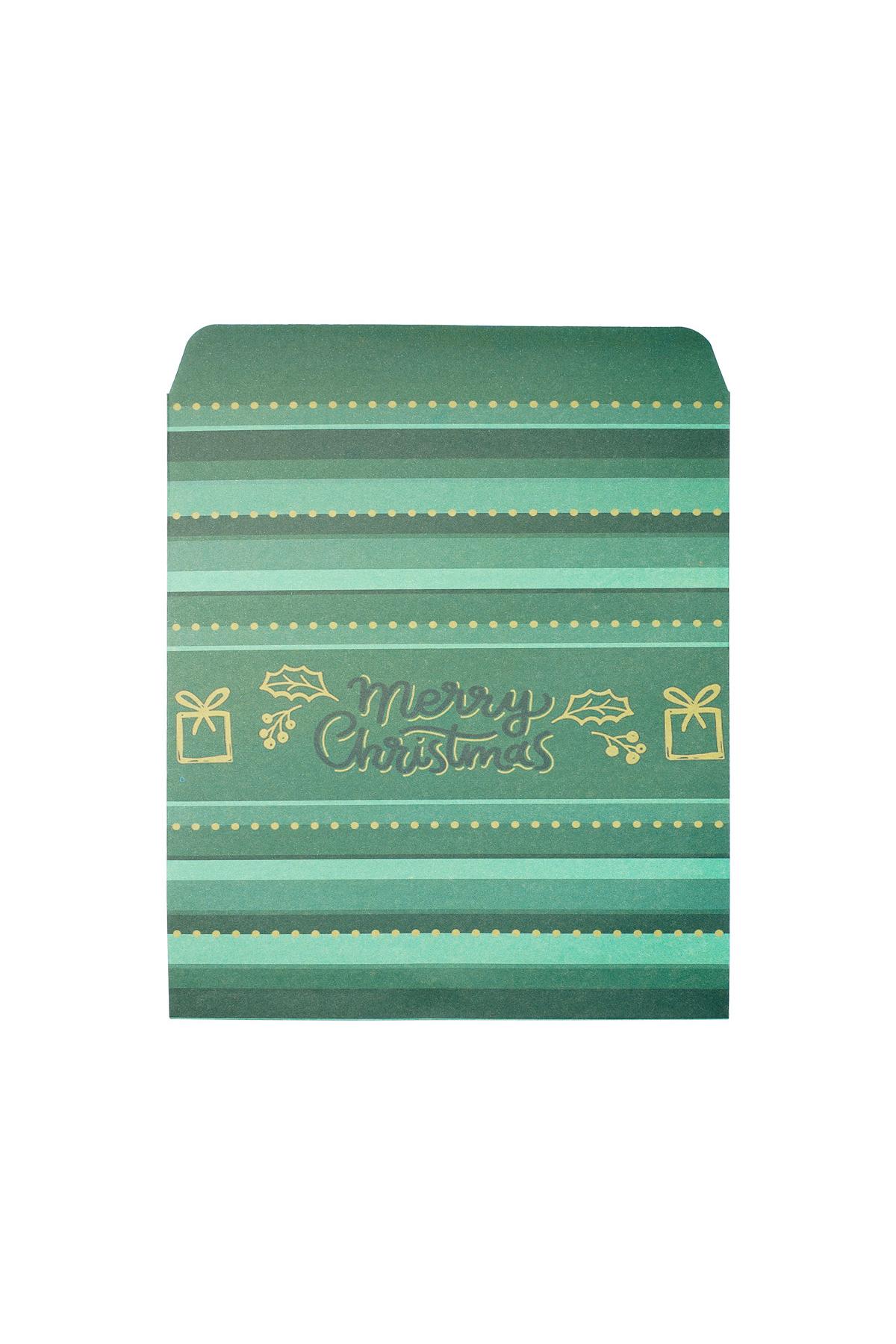 Confezione regalo Merry Christmas Green Paper h5 