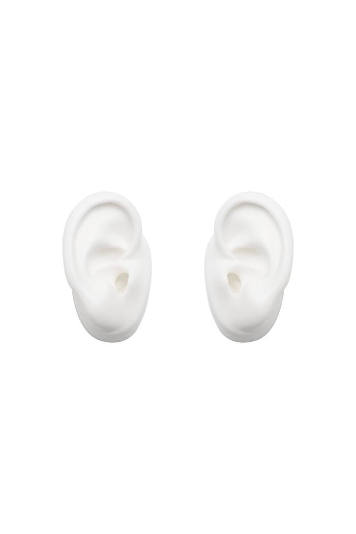 Display Ear Set White Plastic 