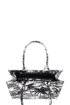 Einkaufstaschen-Dschungel Schwarz & Weiß Polyester h5 Bild3