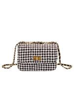 Black & White / Checkered bag with metal strap and closure Black & White Polyester 