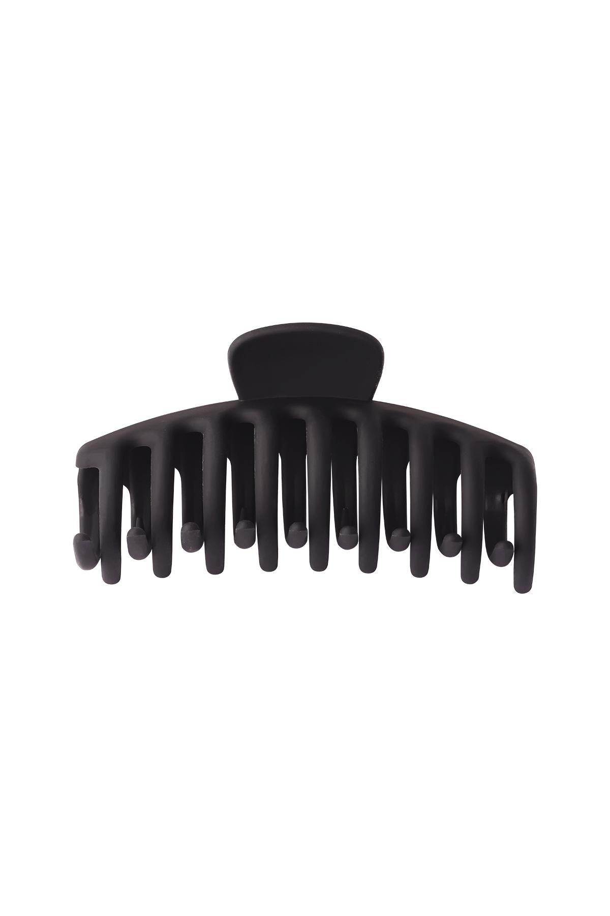 Big hair clip matte finish Black Plastic