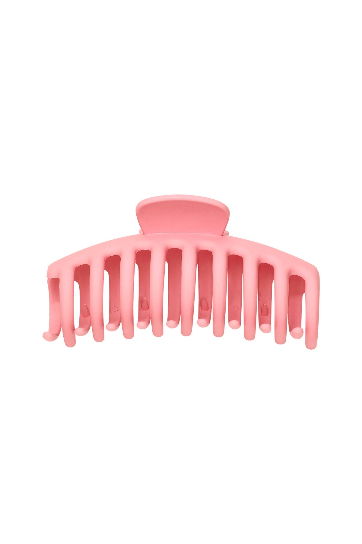 Grote haarclip matte afwerking Roze Plastic