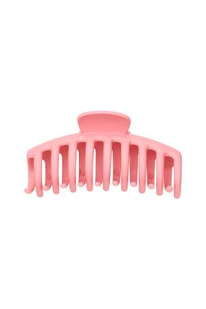 Big hair clip matte finish Pink Plastic h5 