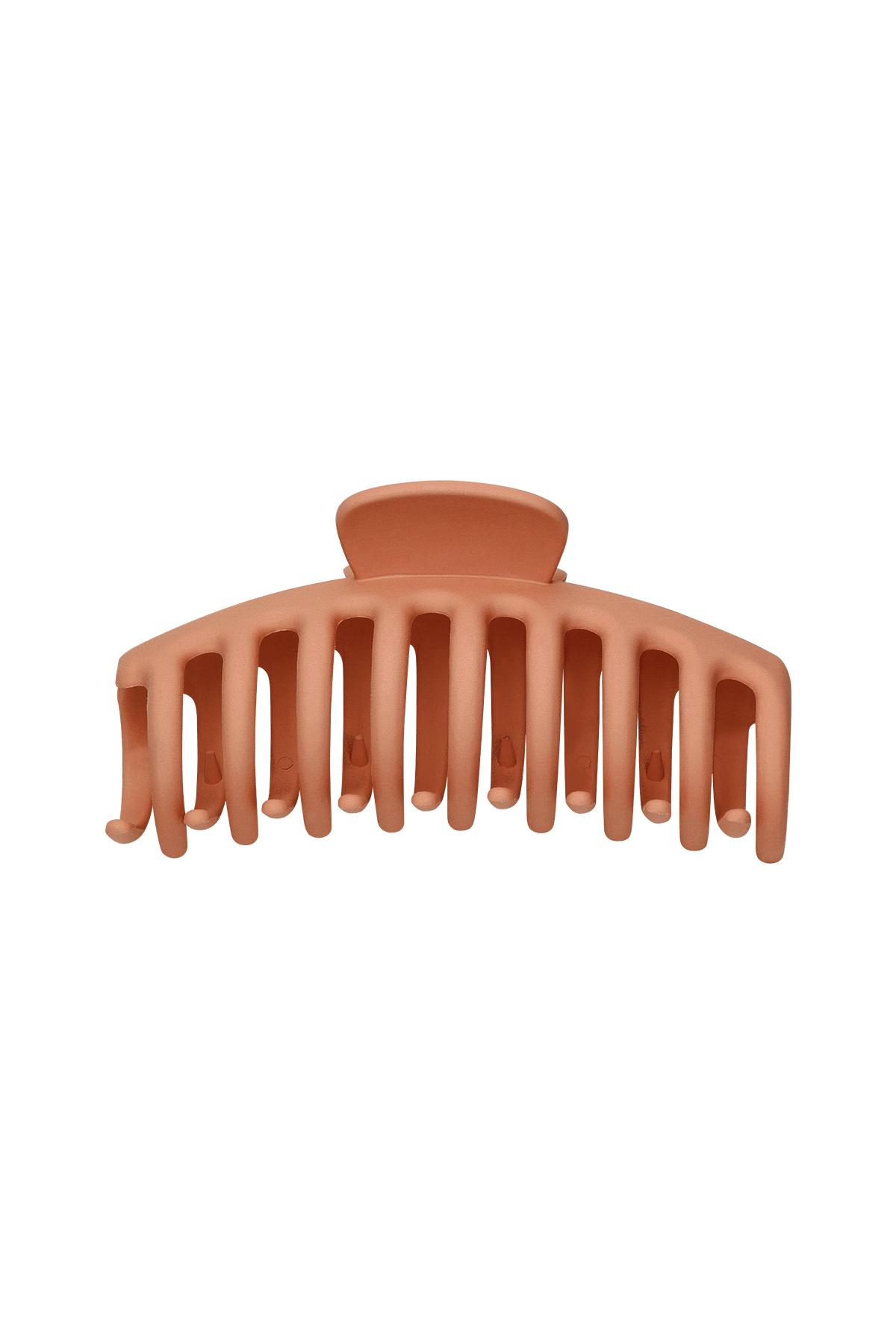 Marron / Grande pince à cheveux finition mate Marron Plastique Image10