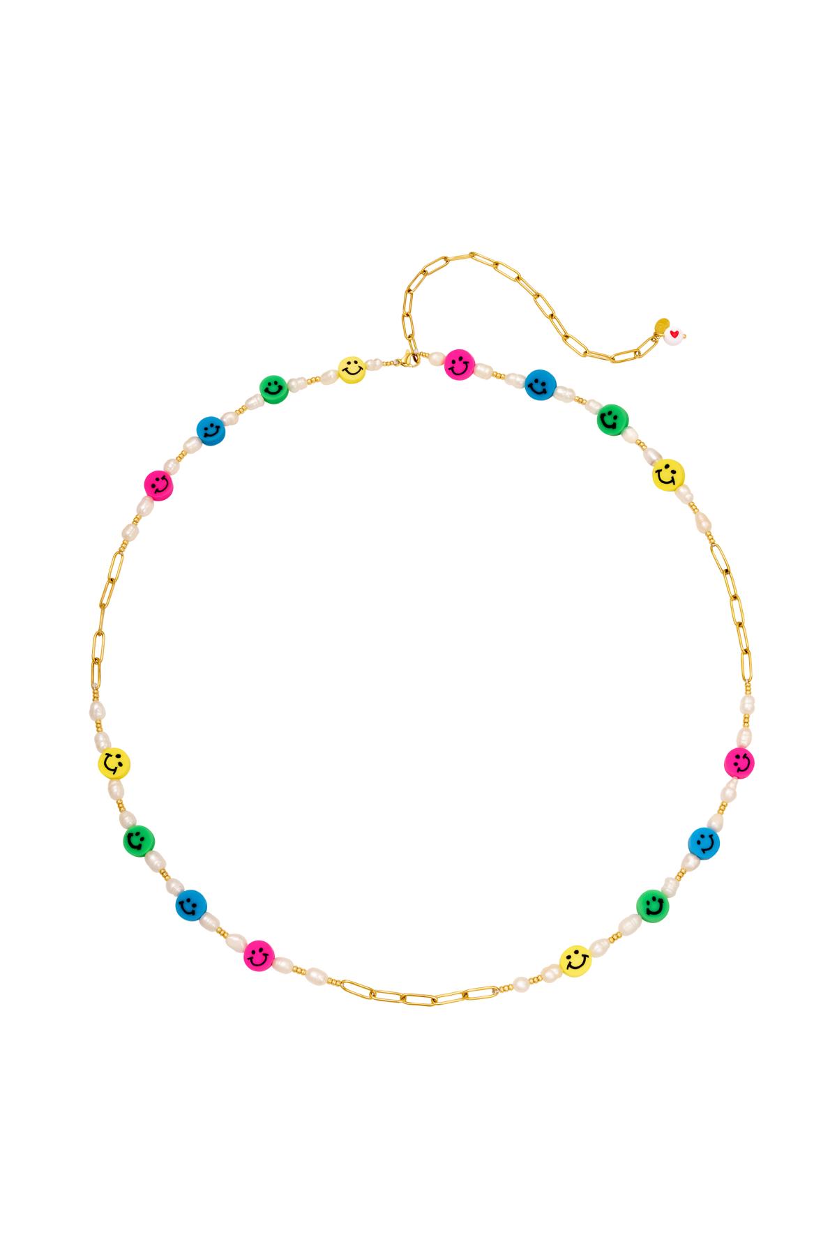 Waist chain smileys & pearls Gold Stainless Steel 