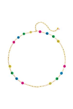 Waist chain smileys & pearls Gold Stainless Steel h5 
