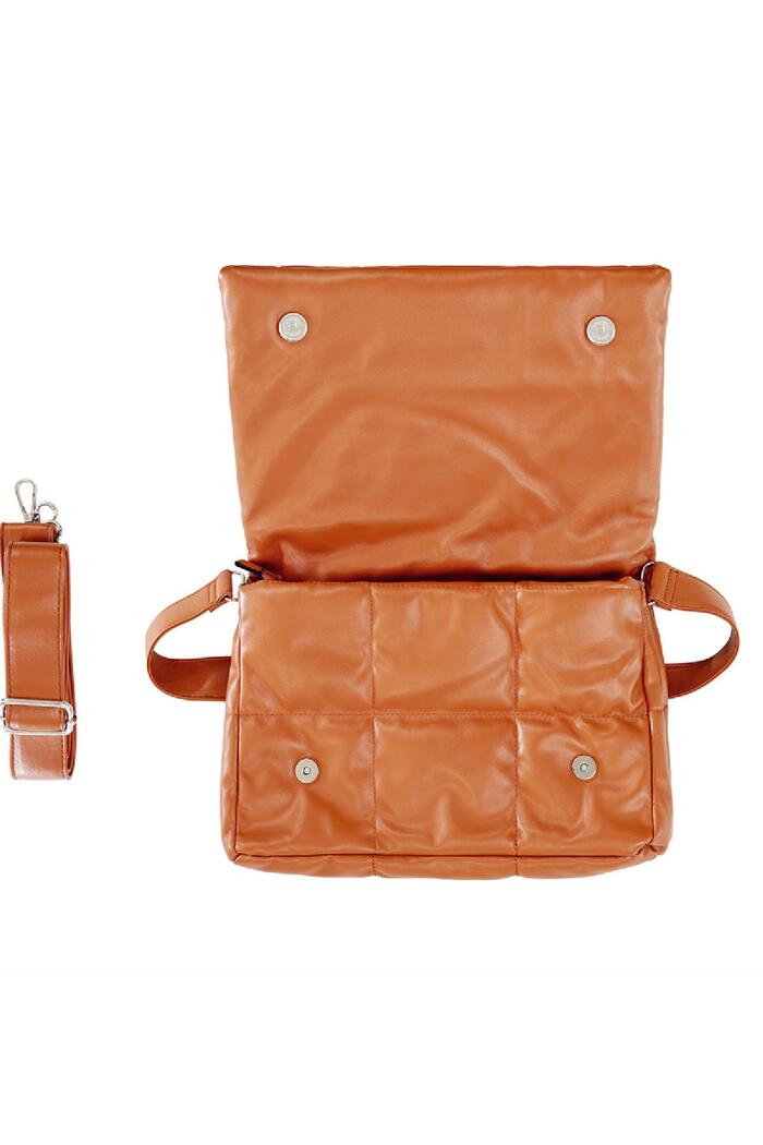 PU Bag with Stitched Detail Camel Picture4