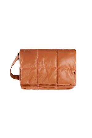 PU Bag with Stitched Detail Camel h5 