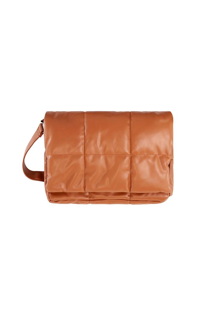 PU Bag with Stitched Detail Camel 
