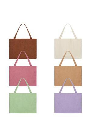 Shopper bag rib fabric Off-white Polyester h5 Picture5