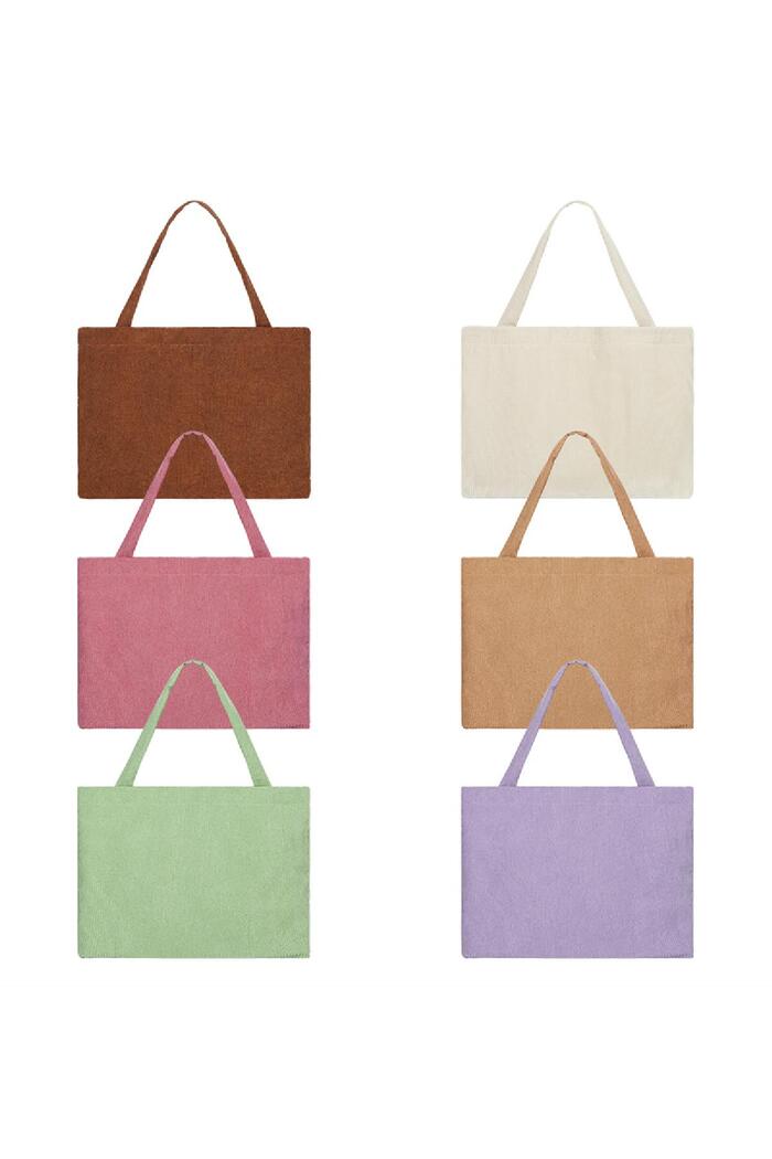Shopper Bag Rippstoff Offwhite Polyester Bild5