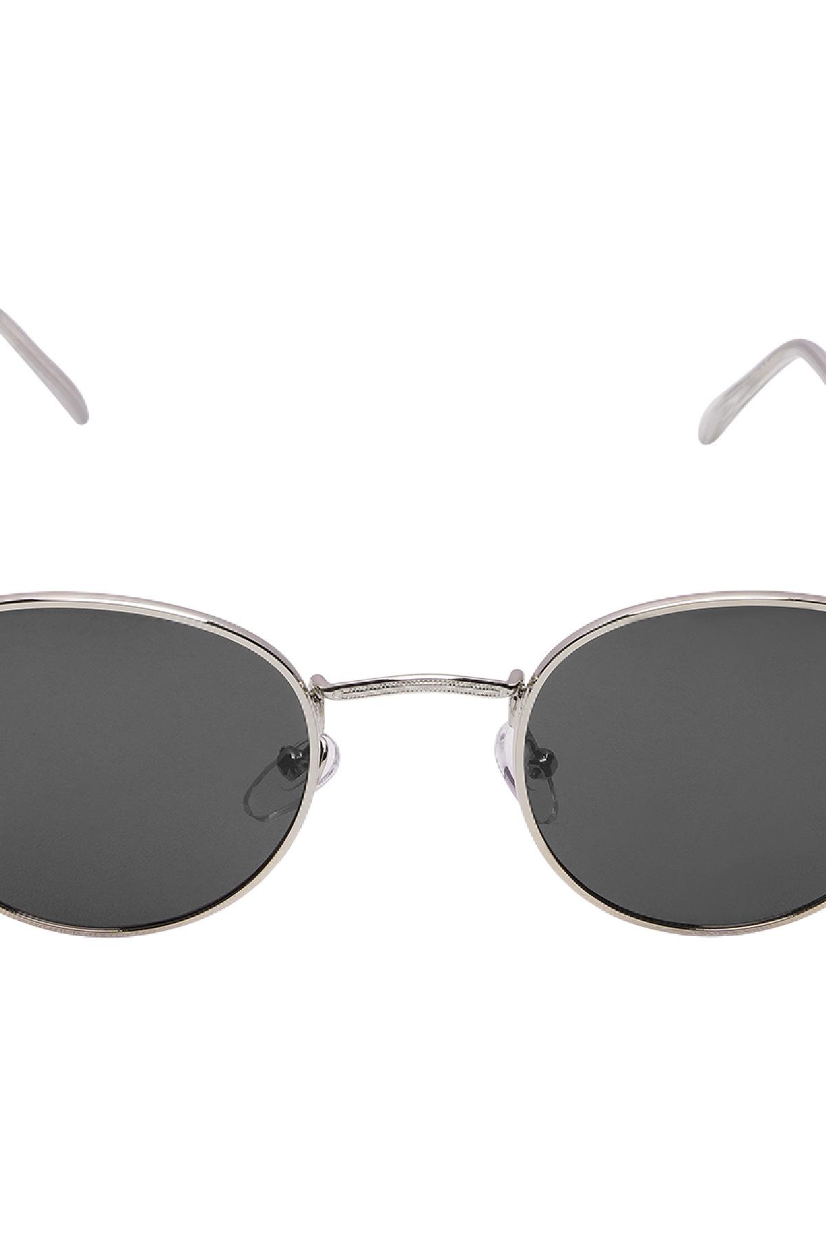 Sunglasses with thin frame Grey & Gold Metal One size Picture3