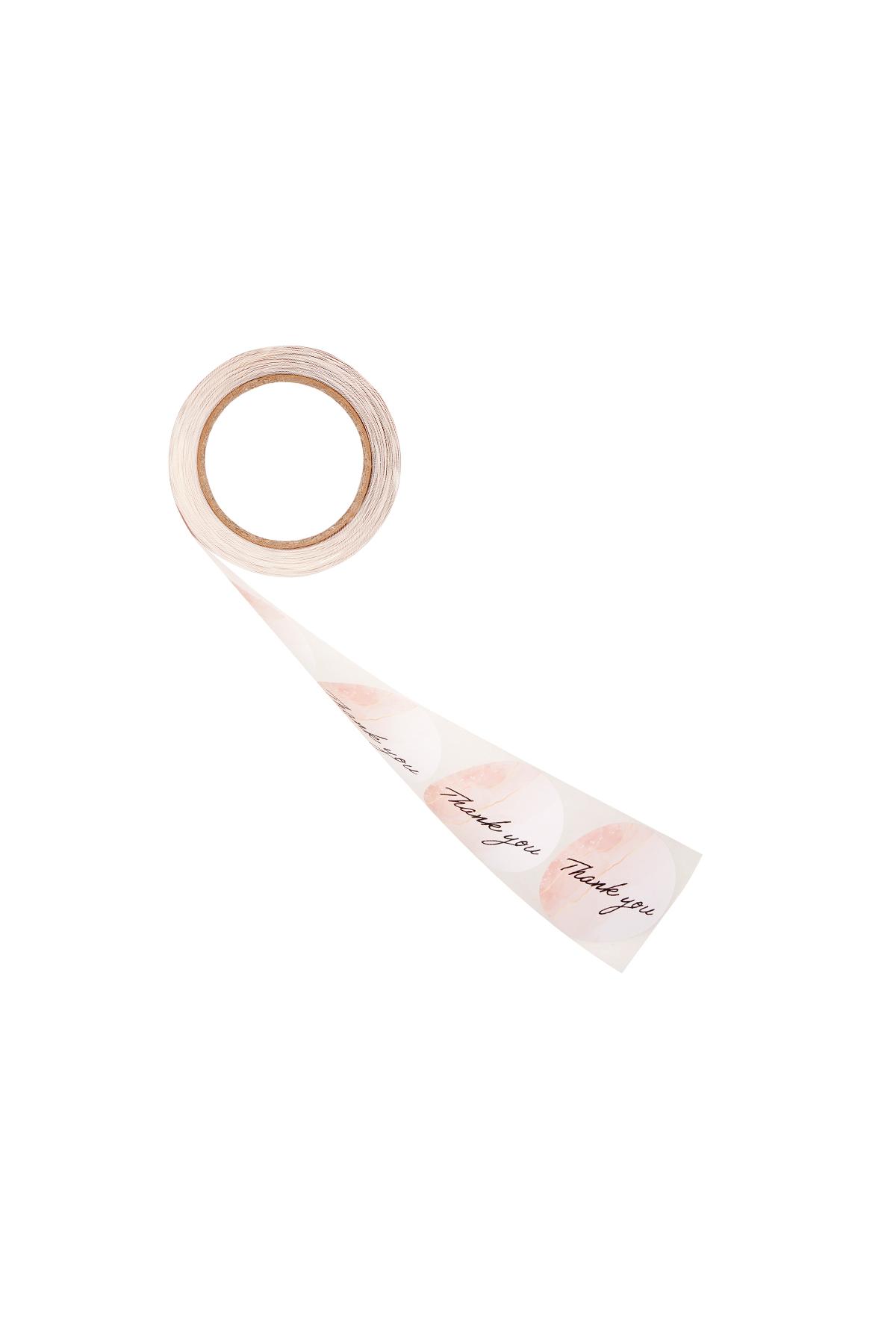 Pegatinas “Grácias” con estampado de mármol rosa Paper