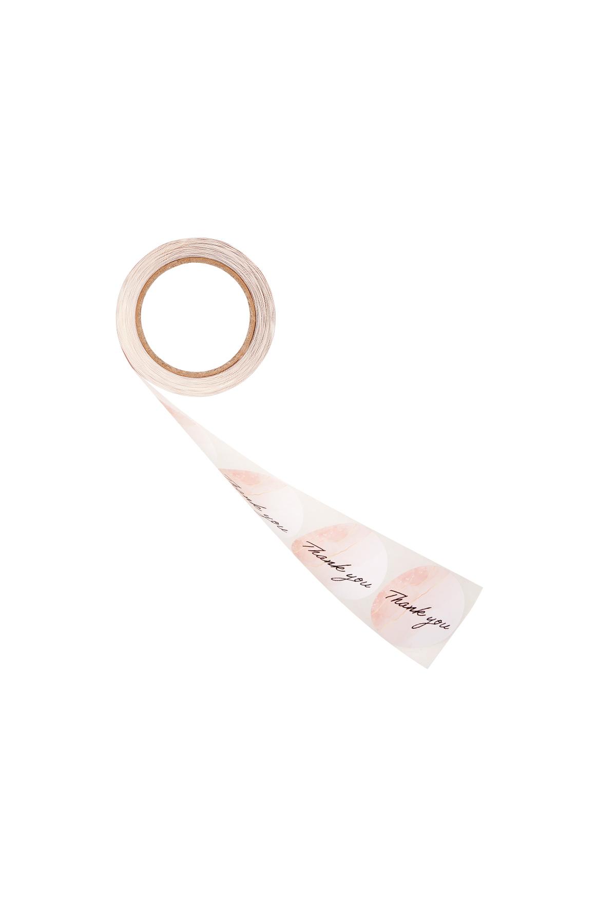 Stickers Merci marbre rose Paper