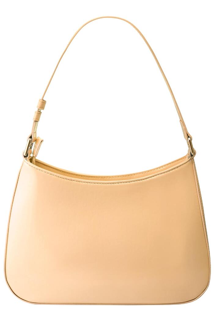 Handbag with lacquer look Beige PU Picture3