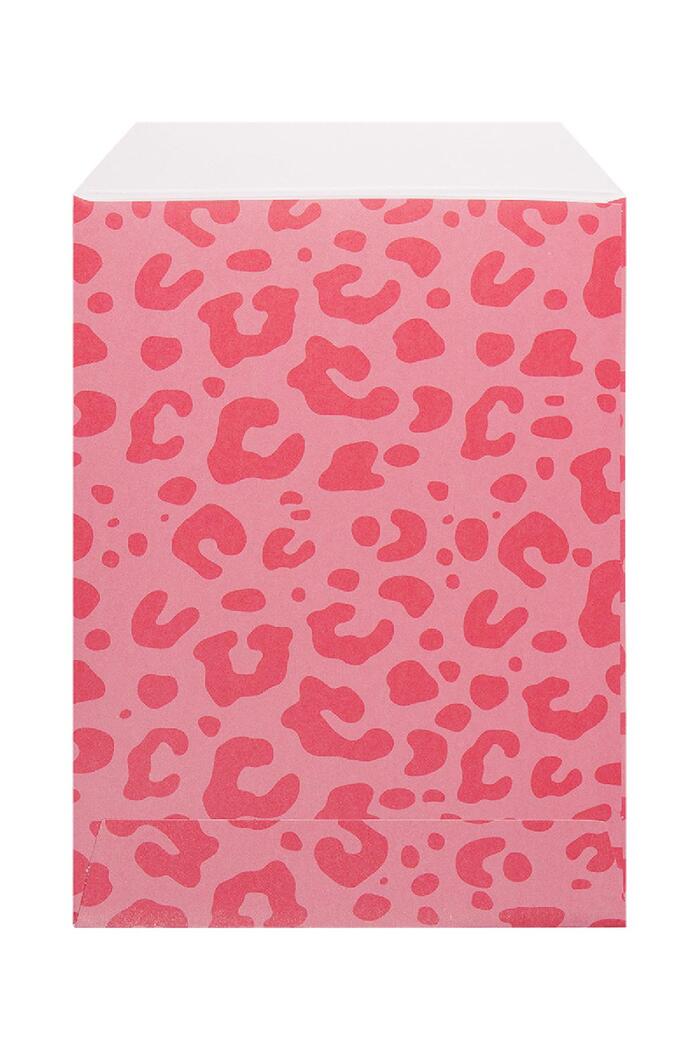 Paper bag with leopard print small Fuchsia Picture2