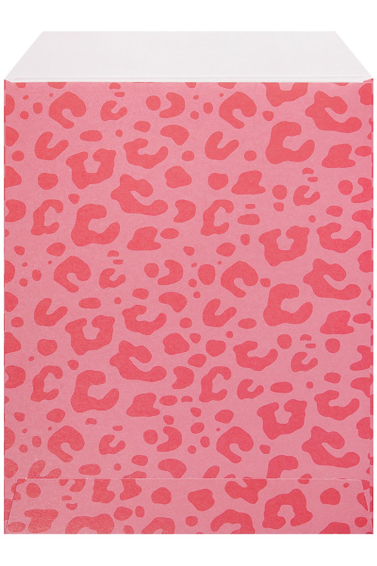 Grand sac en papier imprimé léopard Rouge Paper