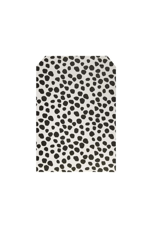 Bolsa de papel con estampado de leopardo pequeña