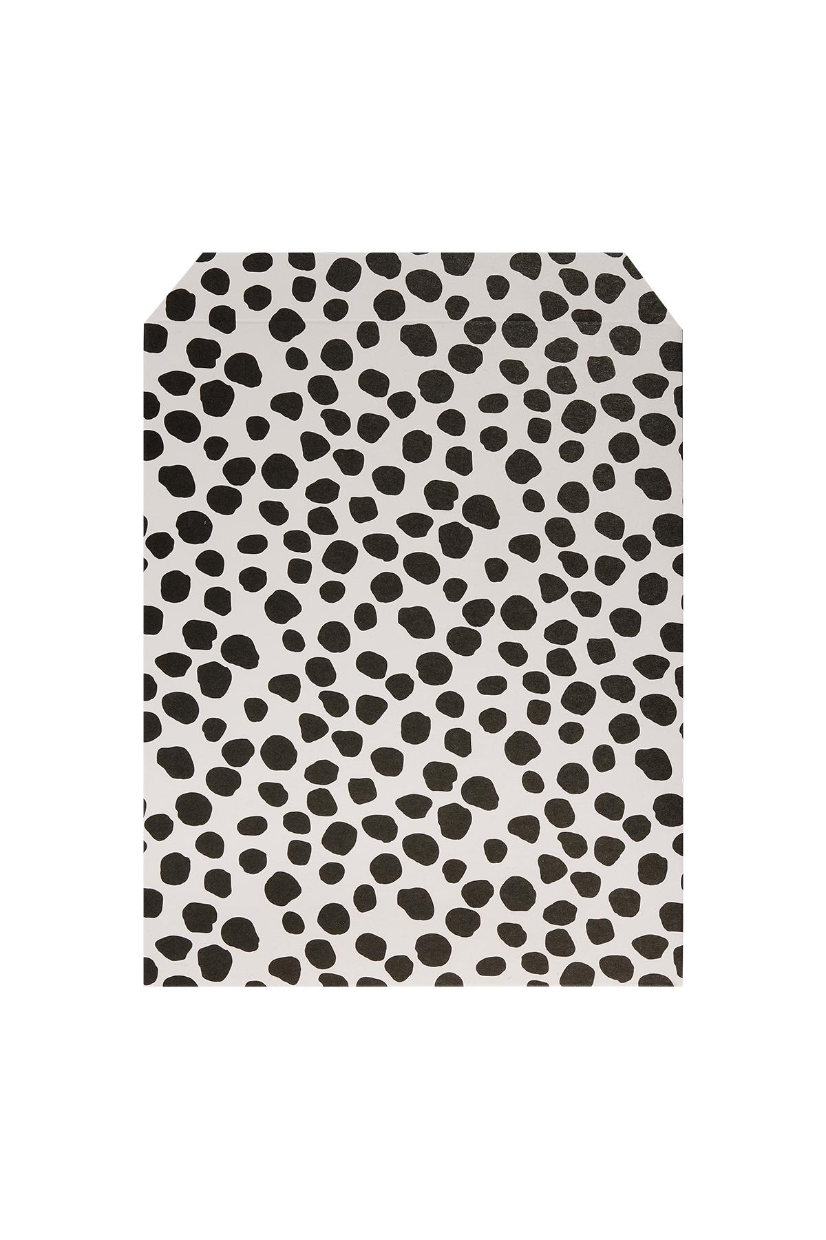 Sac en papier imprimé léopard Noir &amp; Beige Paper