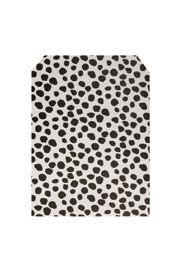 Paper bag with leopard print Black & Beige