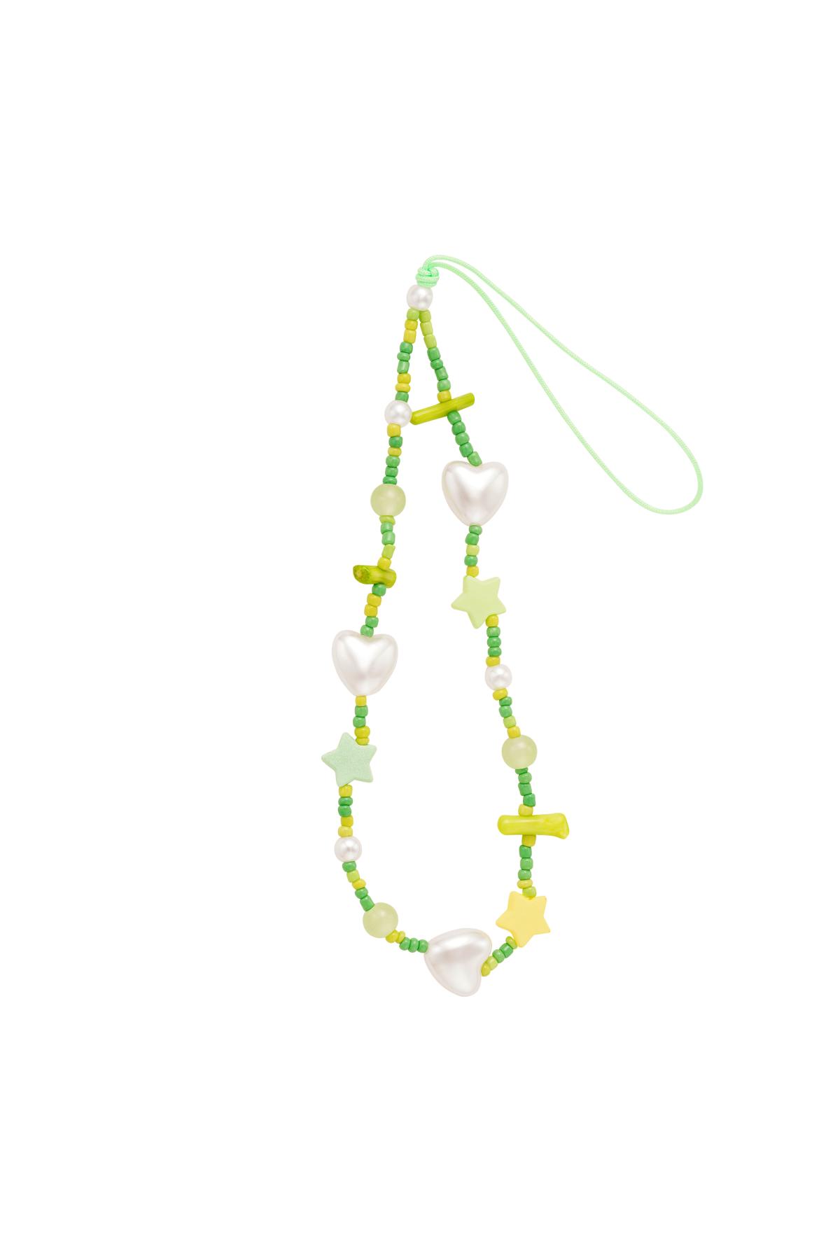 Telephone cord hearts and stars - Mother-daughter collection Green Sea Shells