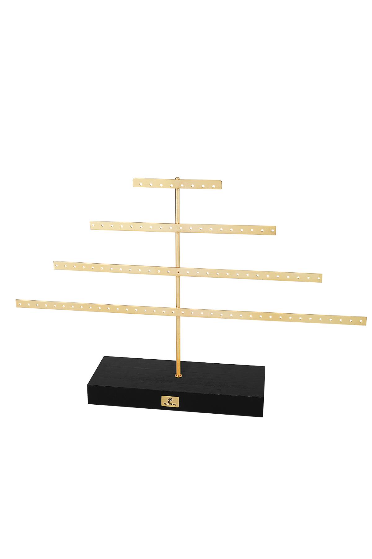 Schwarzes und goldenes Holz anzeigen