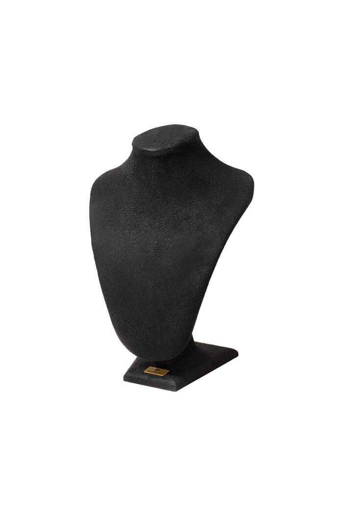 Collier présentoir buste Noir Nylon 