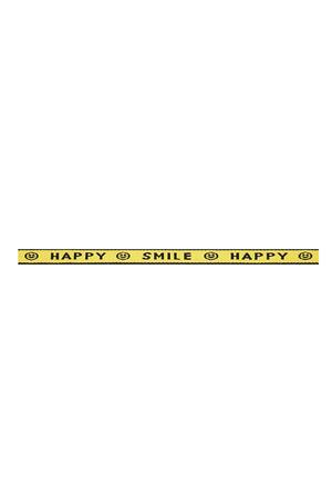 Bracelet ribbon Happy Smile Yellow Polyester h5 