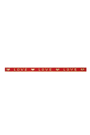 Armband lint Love Rood Polyester h5 