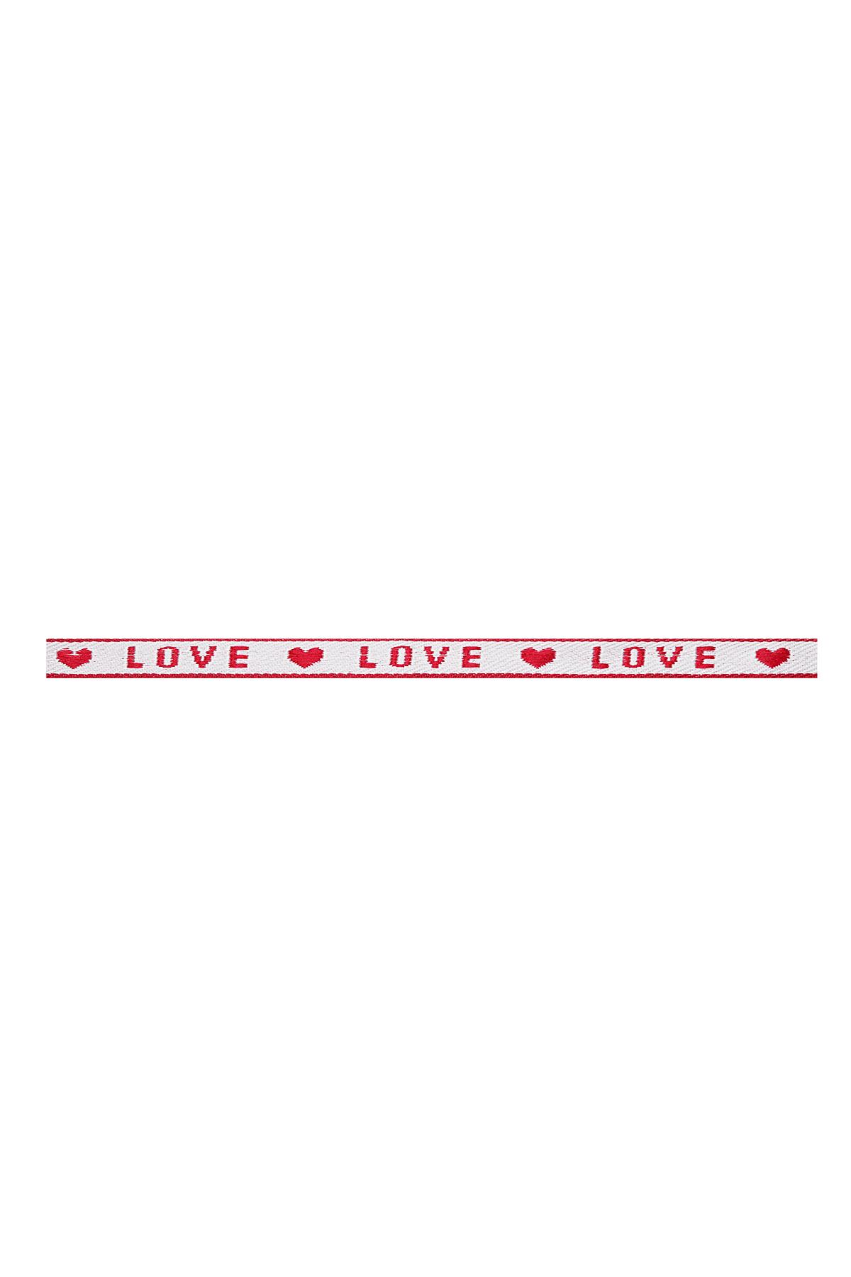 Armbandband Liebe Offwhite Polyester