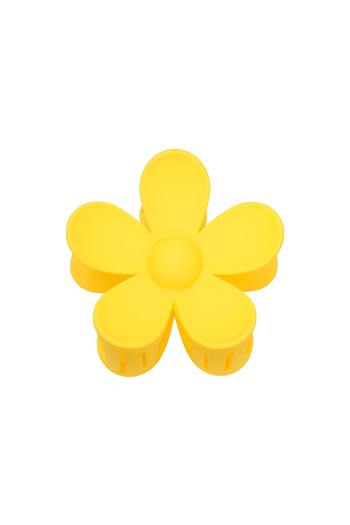 Saç tokası büyük çiçek Yellow Resin h5 