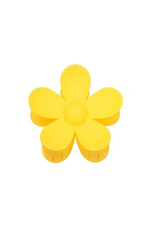 Saç tokası büyük çiçek Yellow Resin h5 