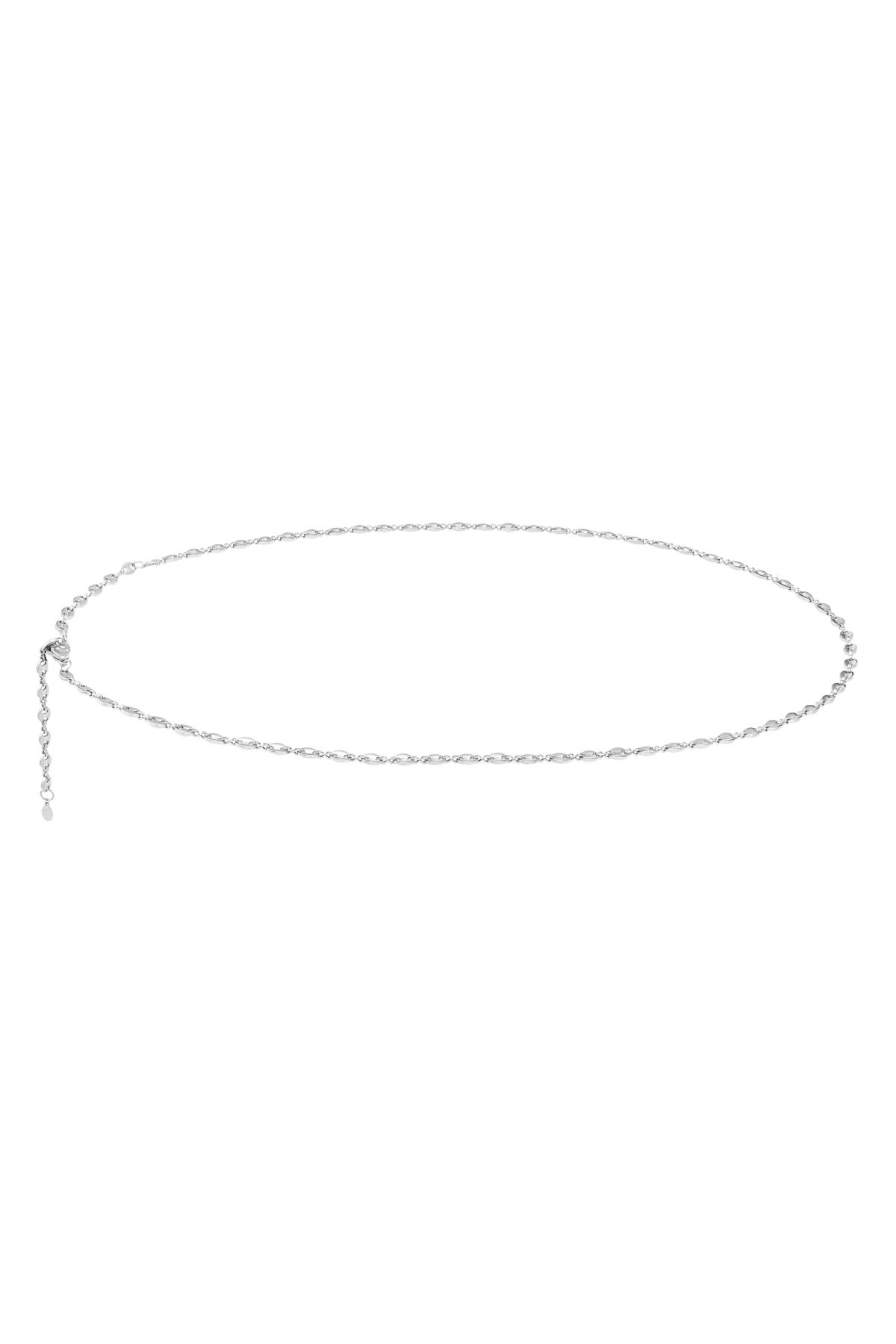 Belly chain tiny links Silver Color Stainless Steel