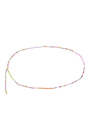 Belly chain colourful beads Multi Stainless Steel h5 