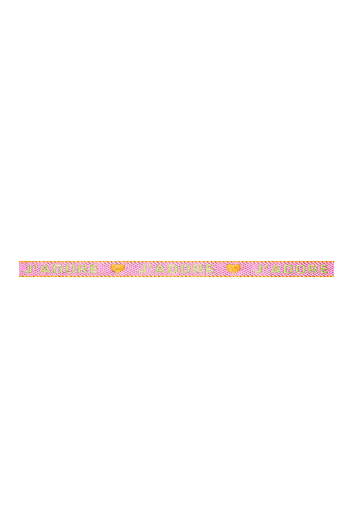 Bracelet ribbon J'Adore Pink Polyester