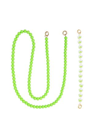 Phone cord hearts Green Alloy h5 