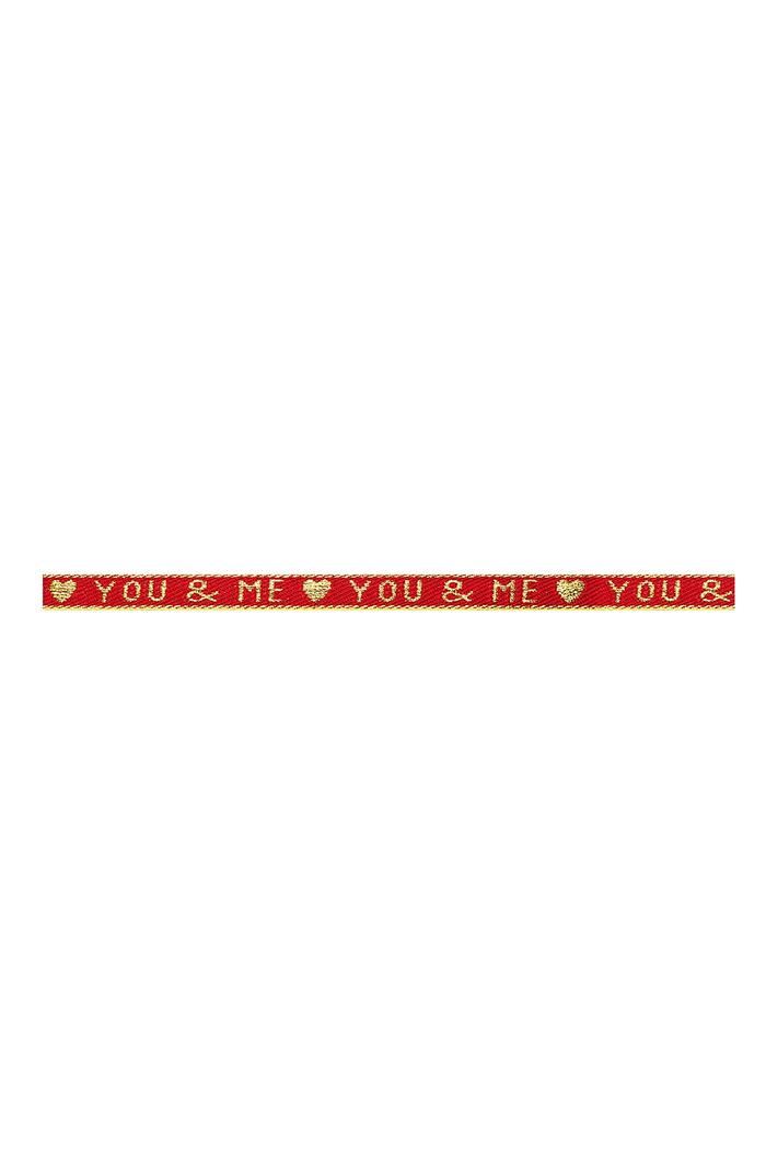 Armbandbandje “You & Me" Rood Polyester 