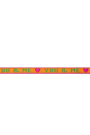 Armbandbandje You & Me Oranje Polyester h5 