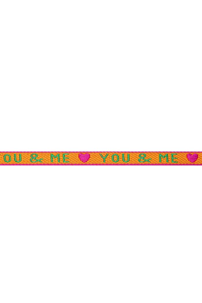 Armbandbandje “You & Me" Rood Polyester Afbeelding3