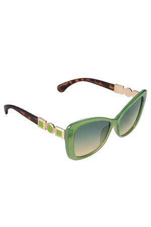 Les grosses lunettes de soleil scintillent Vert PC One size h5 