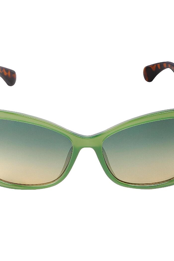 Gli occhiali da sole grandi brillano Green PC One size Immagine3