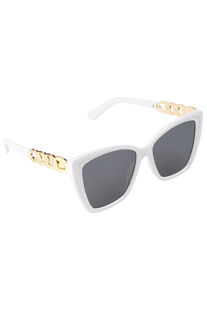 Sonnenbrillen-Kettendetail Weiß PC One size 