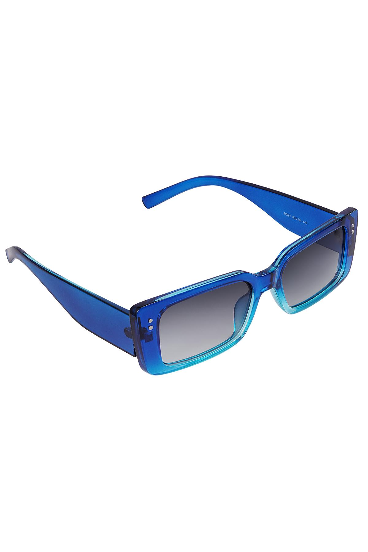 Small rectangular sunglasses Blue PC One size h5 