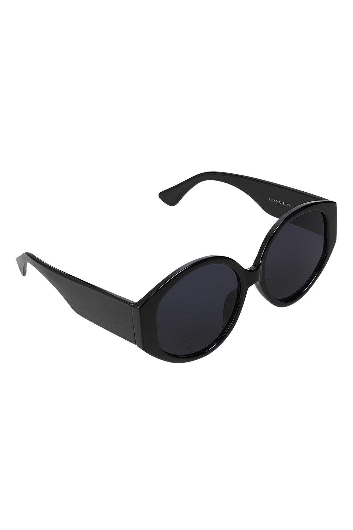 Round sunglasses Black PC One size h5 