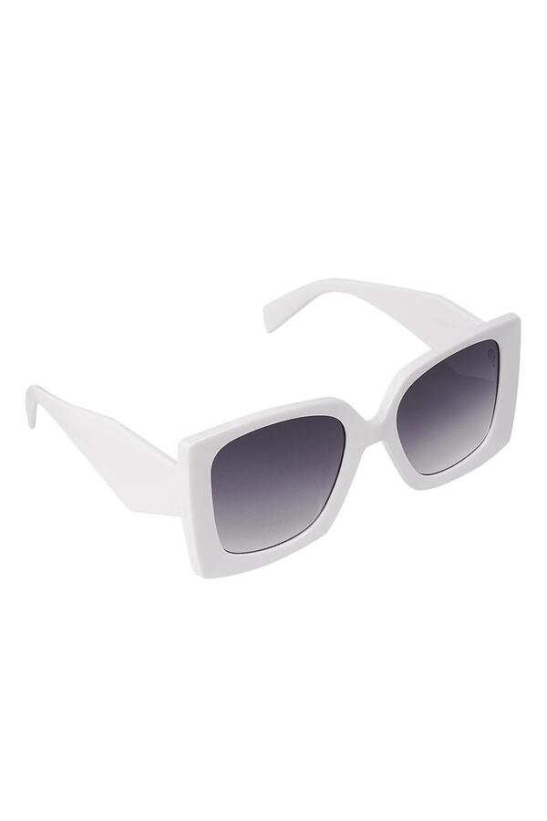 Große Sonnenbrille Weiß PC One size