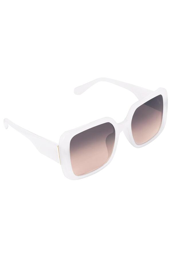 Große bunte Sonnenbrille Weiß PC One size