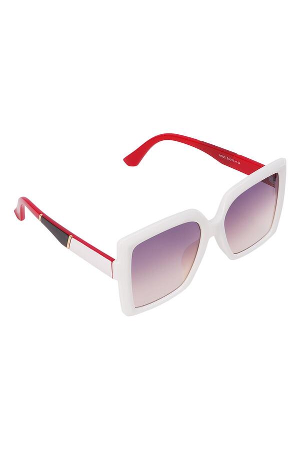 Big square sunglasses White PC One size