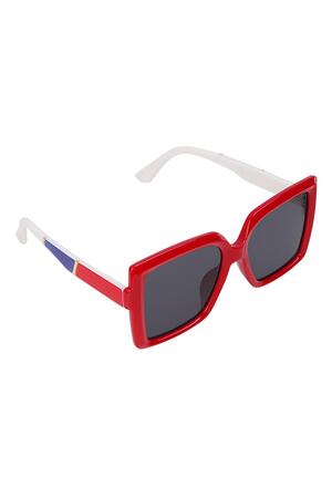 Große quadratische Sonnenbrille Rot PC One size h5 