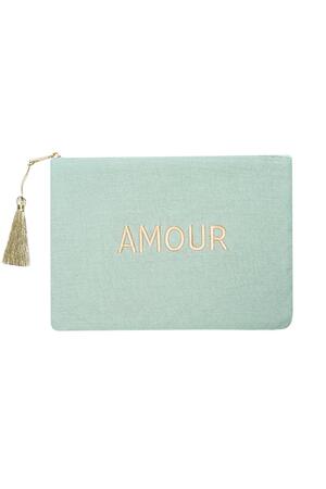 Makeup bag Amour Light Blue Cotton h5 