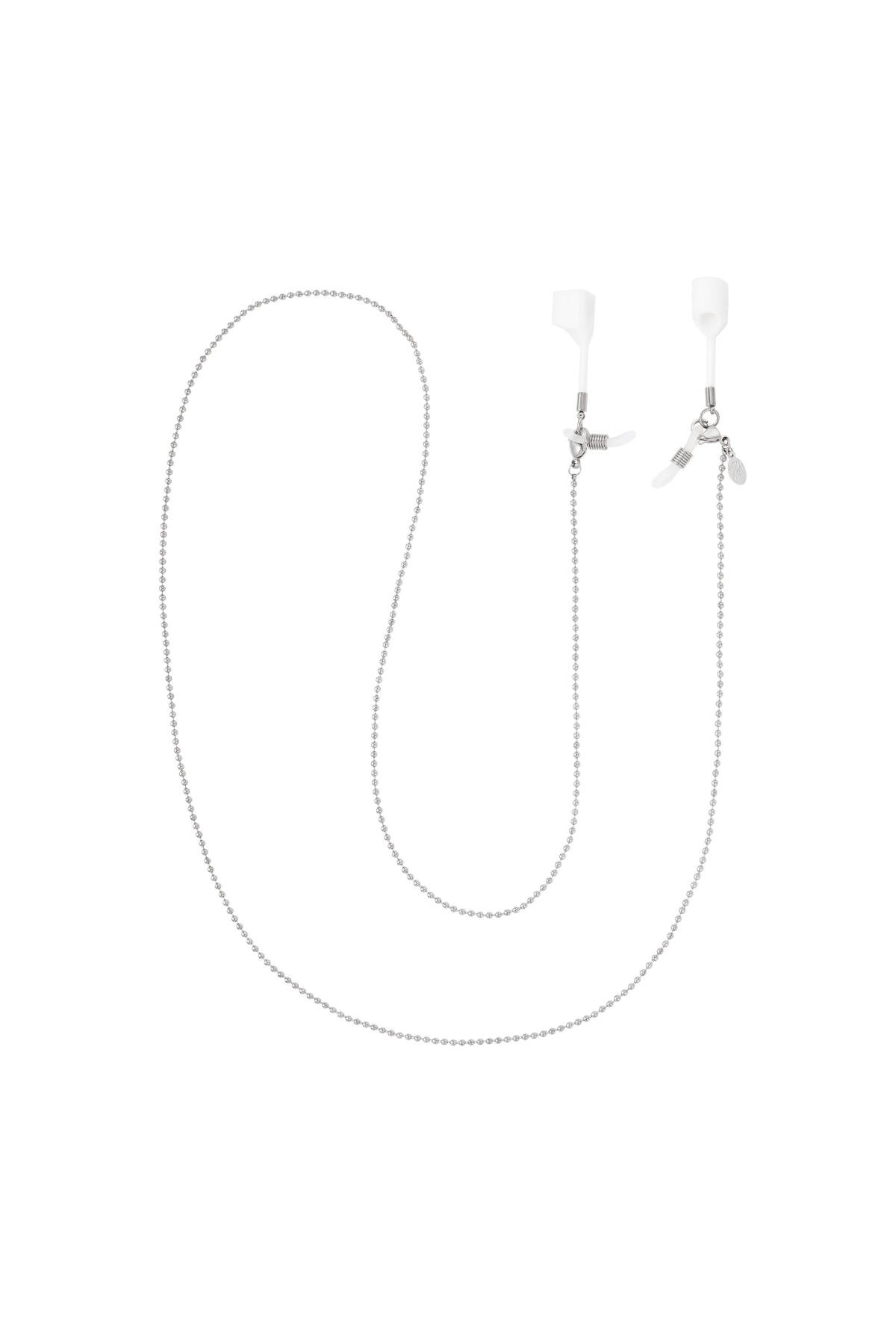 Boules de cordon pour lunettes de soleil/airpods Argenté Acier inoxydable